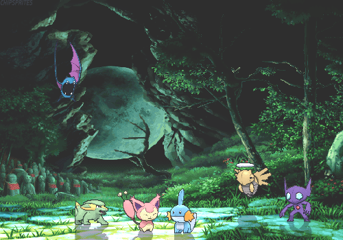 重温经典游戏场景 《口袋妖怪》精致动态图欣赏