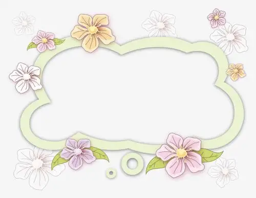 手绘花朵边框