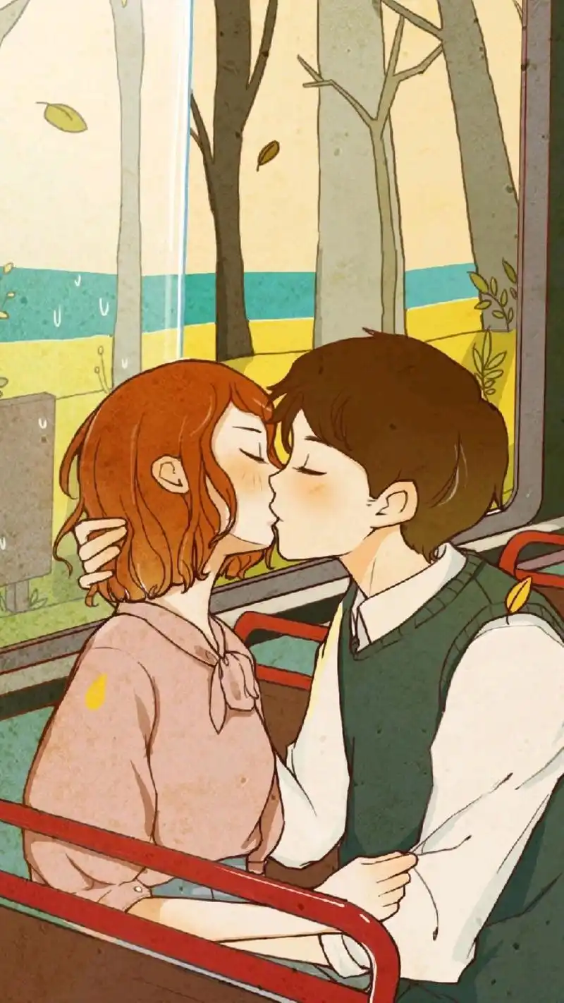 甜蜜卡通情侣高清手机壁纸