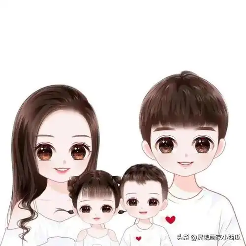 换一换你的头像吧,手绘的卡通全家福微信头像,快乐幸福都在脸上_网易