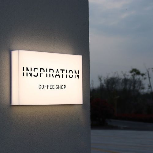 发光灯箱亚克力定做led门头高档无边框创意挂墙式招牌户外广告牌