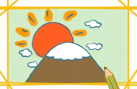 火山的简笔画 火山的简笔画图片大全