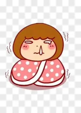 冷的发抖的女孩