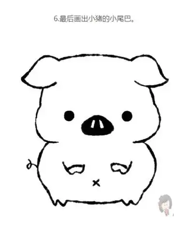 内容包含相关动物简笔画栏目里的可爱猪简笔画,动物怎样画猪小猪简笔