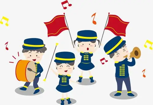交响乐矢量卡通风乐队