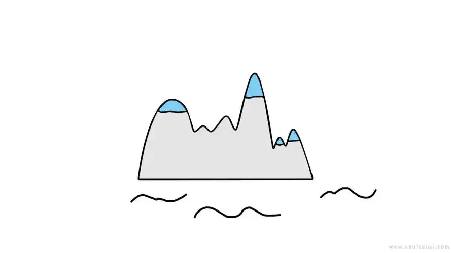 冰山简笔画怎么画冰山简笔画步骤