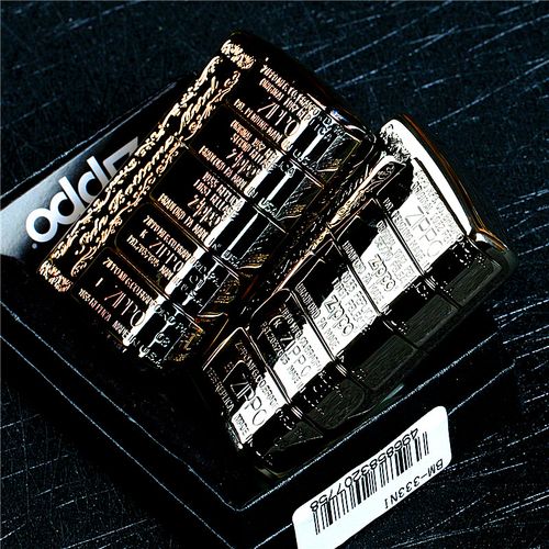 正品zippo芝宝防风打火机熏铜新版经典五代底刻标志侧标贴章