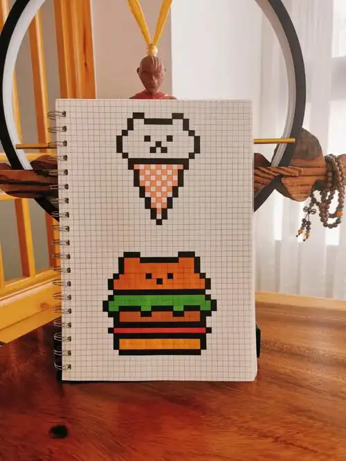 像素画临摹93可爱宅家套餐