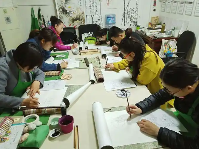 冰石画室2019年第1期成人提高班石玉玲"工笔画牡丹花"成人专题班结业