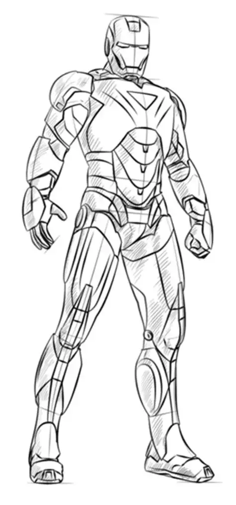 钢铁侠素描简笔画简单