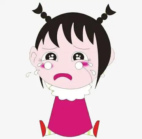 小女孩委屈表情设计素材