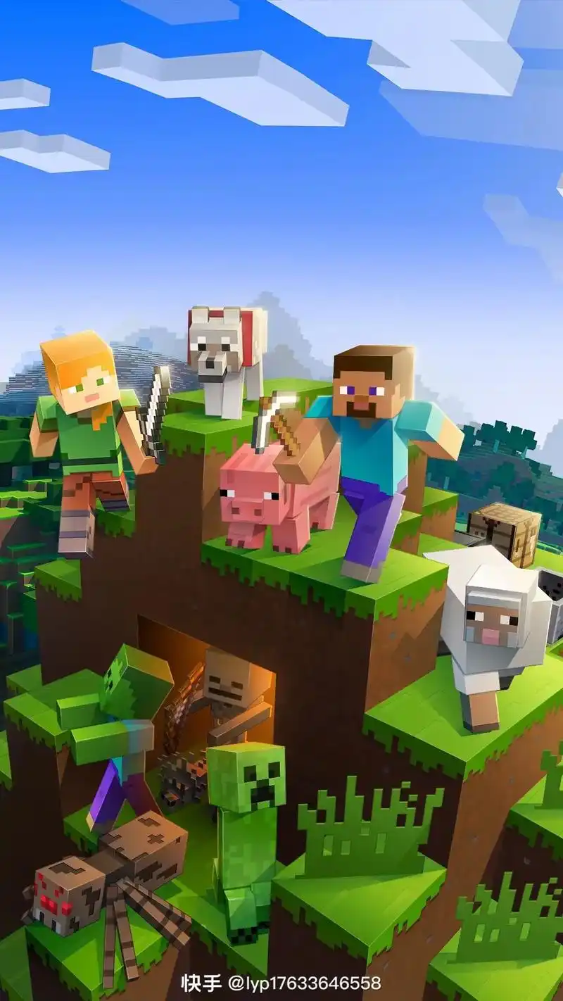 mc官方图片.手机壁纸 #我的世界 - 抖音