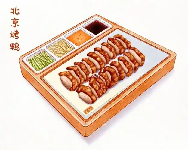 水彩美食北京烤鸭作业