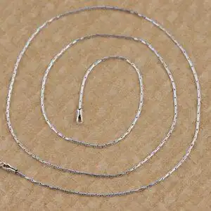 925纯银项竹节链链素银链 精致细版 锁骨链纯银蛇骨配链正品包邮