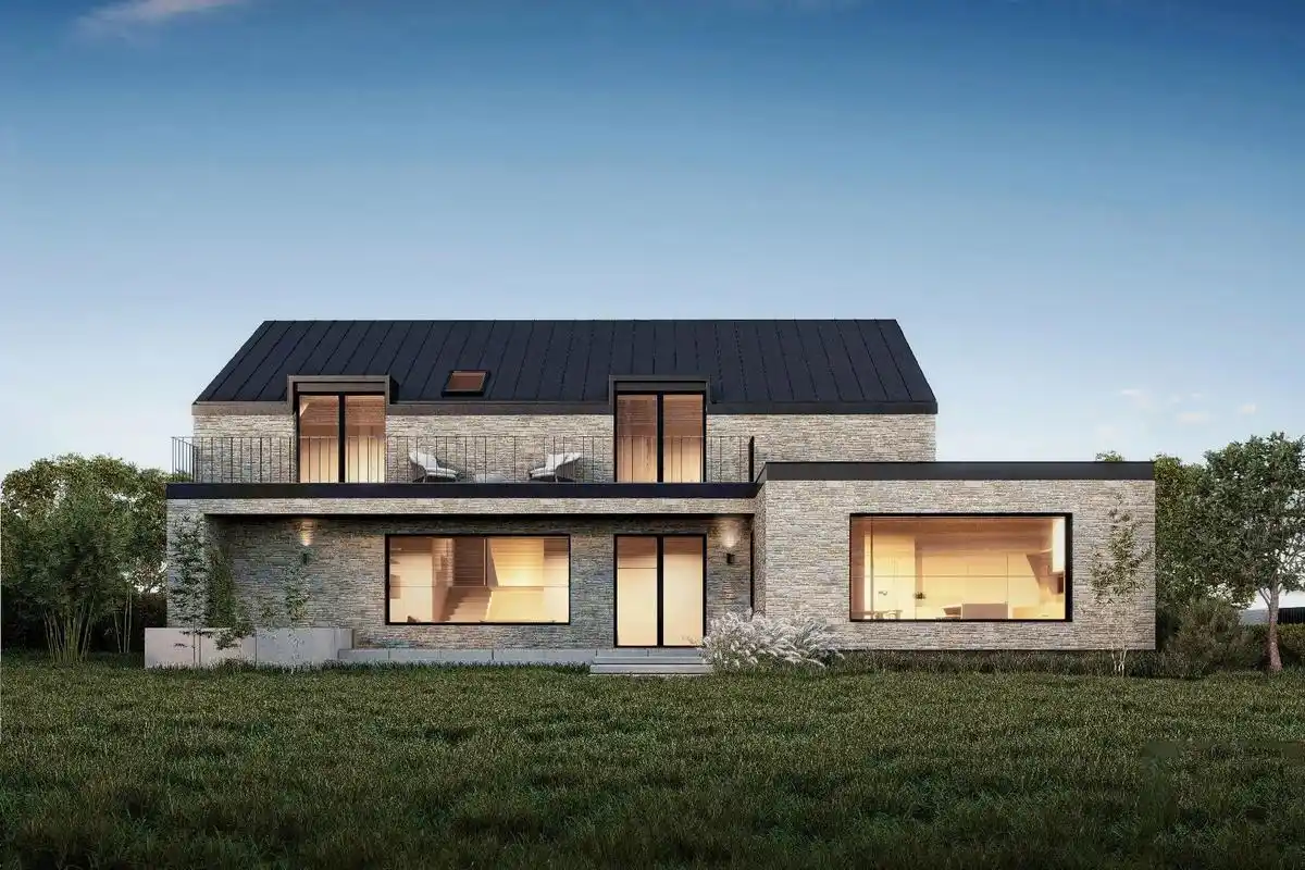 新作 | 一款自住兼民宿的自建别墅设计.黑色坡屋顶搭配米色文 - 抖音