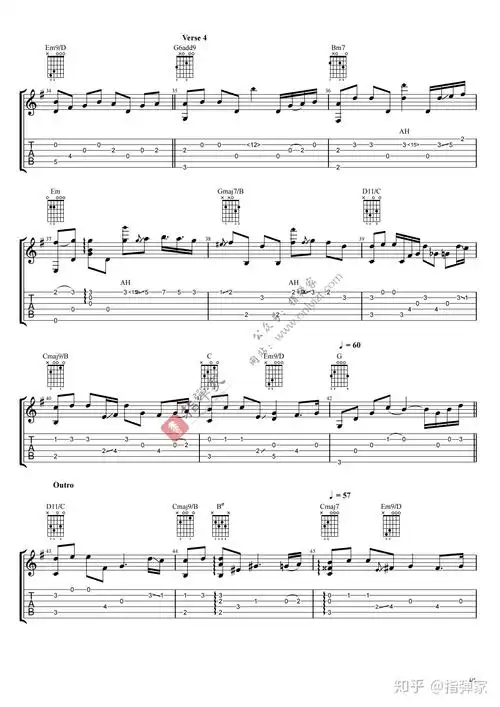 附谱纯净清新kisstherain雨的印记吉他指弹独奏