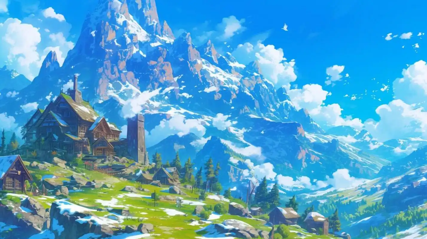 宫崎骏动画丨雪山