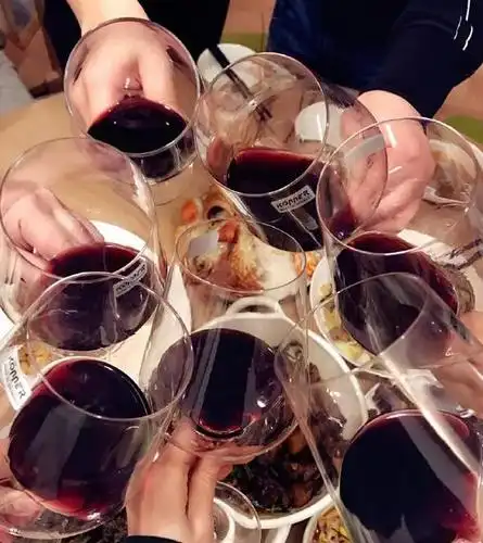 王鸥回家过年和朋友聚餐 举酒杯自拍微醺别样美