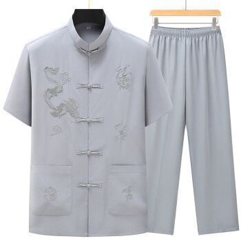 服饰内衣>男装>唐装/汉服>ygrp>ygrp中老年唐装男士爷爷夏季短袖老人