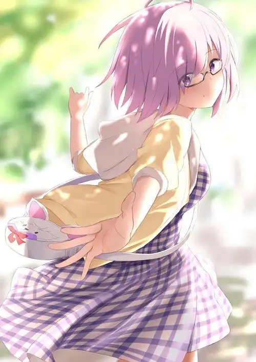 分享些回头看去的少女插画,来自pixiv.