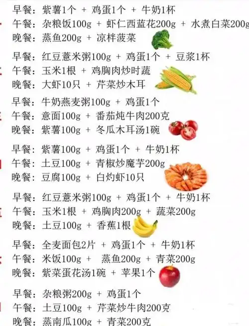 21天减肥食谱,各种搭配食谱,看这篇文章就够了