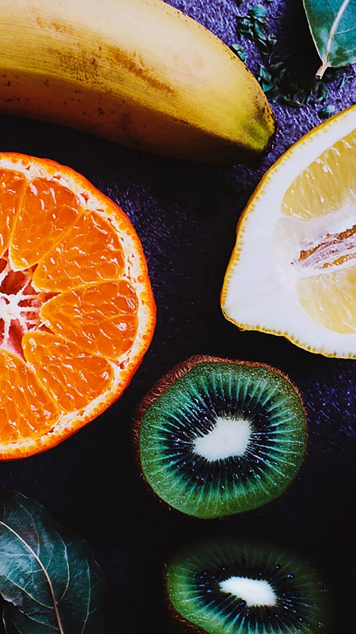 切开的水果背景