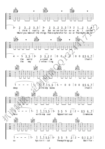 for forever吉他谱(pdf谱,弹唱)_华晨宇 - 吉他社
