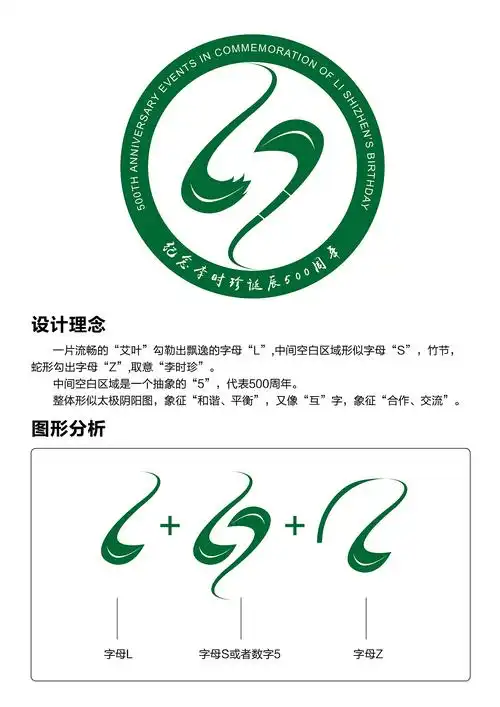 纪念李时珍诞辰500周年活动logo定稿