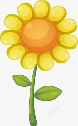 一朵向日葵一朵可爱小黄花高清图片