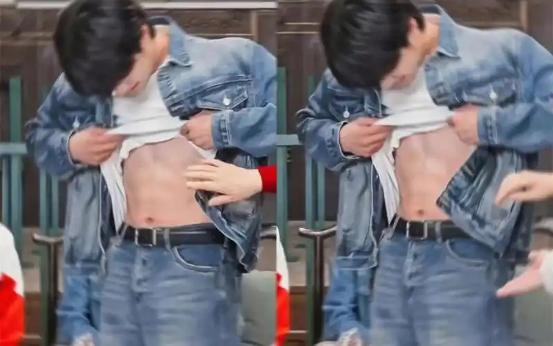 害羞小狗撩衣服,腹肌腹肌腹肌刘耀文 哦莫!