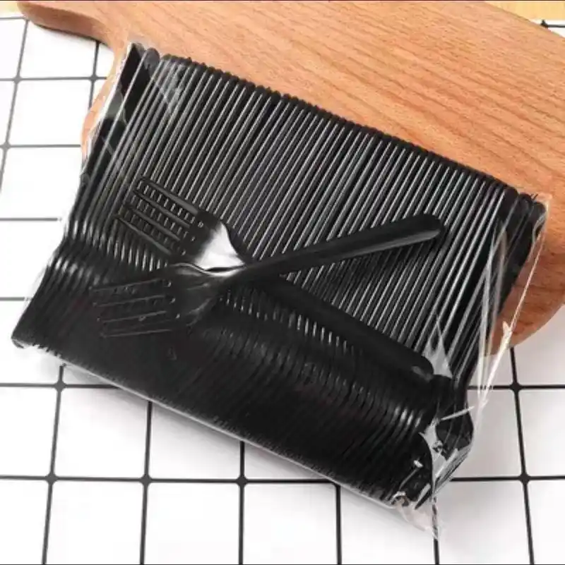 透明水果叉黑色叉塑料小叉子有现货 优惠中.#同城 - 抖音