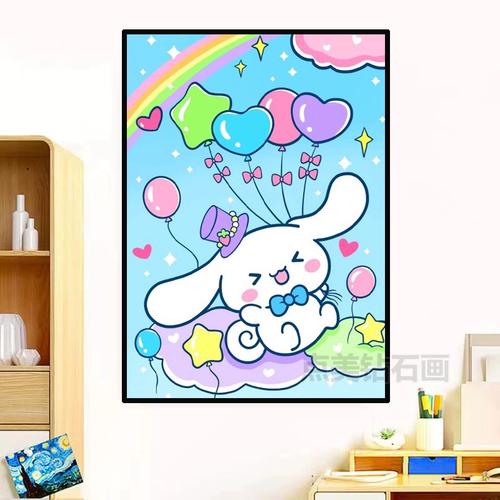 钻石画5d满钻卡通玉桂狗钻石绣diy手工点贴钻十字绣简约现代客厅