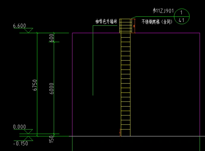 求教图集11zj901第41页不锈钢爬梯的实际米数和吨数文字表达计算公式