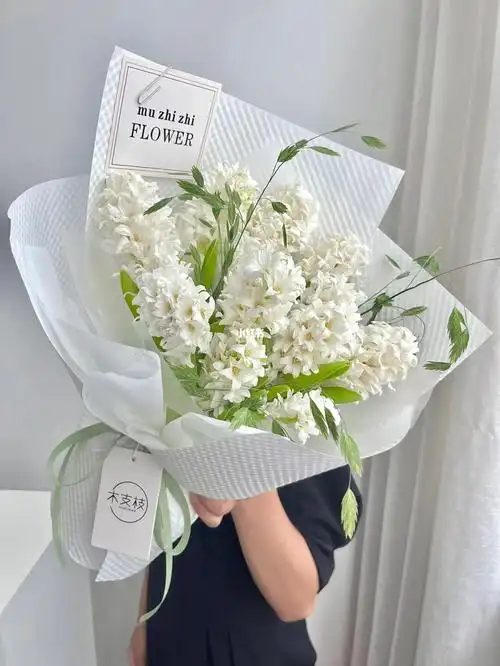 风中传来你的消息07白色风信子花束