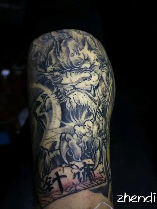 饕鬄_纹身图案手稿图片_陈威的纹身作品集
