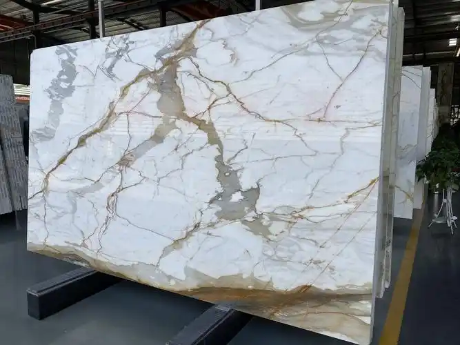 天然大理石 鱼肚金 水刀拼花 电视背景墙 白色大理石