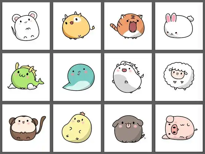 萌萌哒十二生肖-临摹