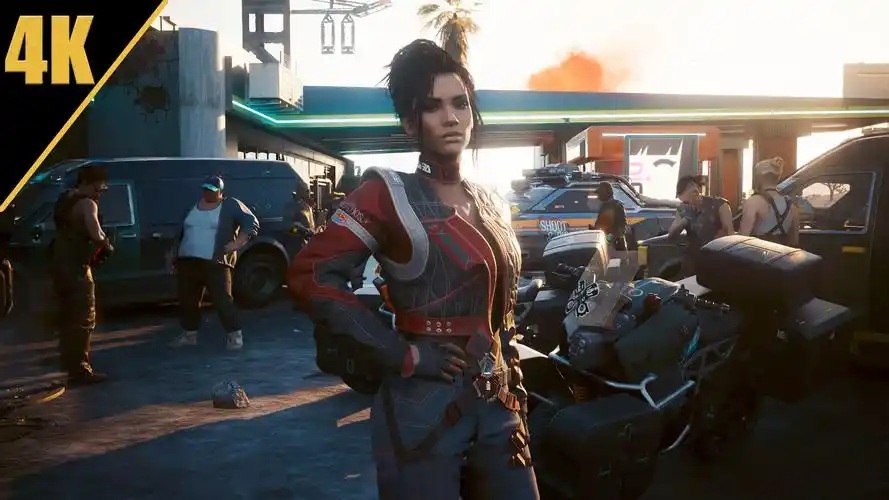 4k60《赛博朋克2077》2.12:与帕南击落康陶浮空车绑架要员