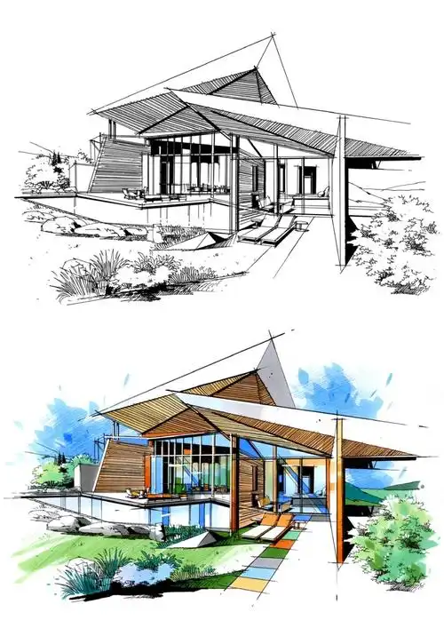 建筑考研  #马克笔手绘  #手绘  #建筑学考研  #建筑手绘