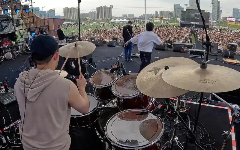 逍遥游戏厅2023长沙海潮音乐节 鼓手视角