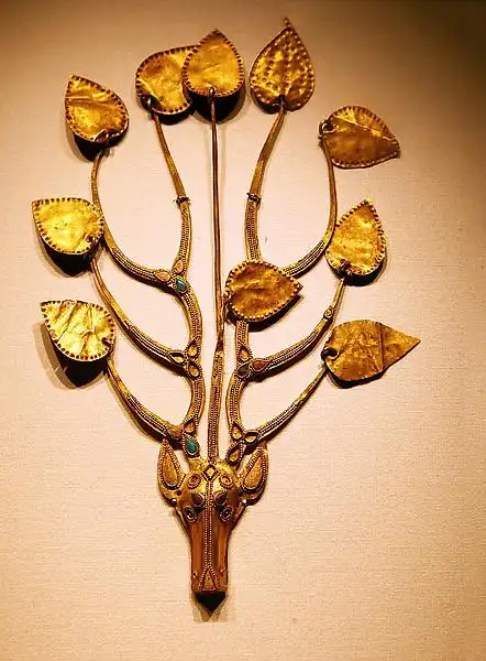 南北朝·马头鹿角形金步摇