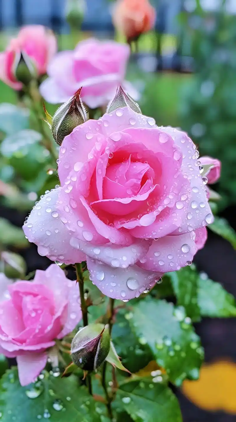 粉紫色的玫瑰花的花语是:温柔和浪漫.