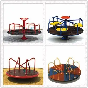 幼儿园户外大型转椅转盘小区儿童室外圆盘金属转椅多人手动旋转盘