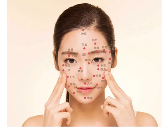 按摩脸部穴位,疏通脸部经络,脸色好看,祛斑.