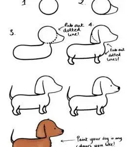 一步一步画小狗动物简笔画用字母b和d画一只吐舌头的小狗!