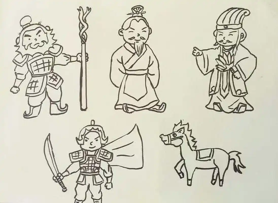 手绘儿童画《三国演义》 手绘儿童画《三国演义》