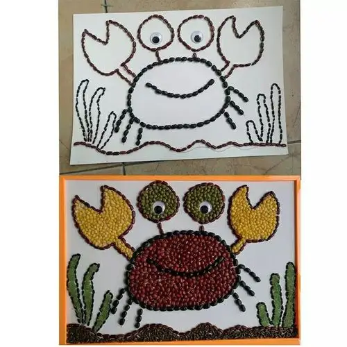 豆粘画教学素材(手工)