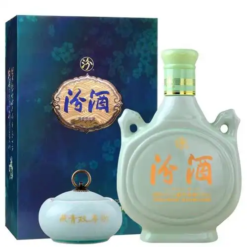 汾酒藏青双耳汾酒53度475ml清香型白酒单支礼盒