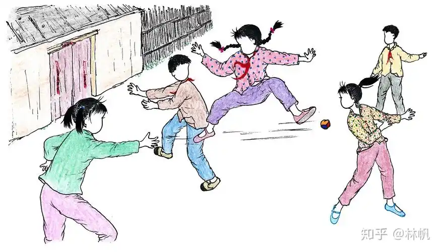 手绘70后80后童年经典游戏