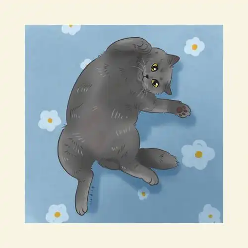 手绘头像  #画画  #寻找小红书绘画大神  #英短蓝猫  #ipad画画